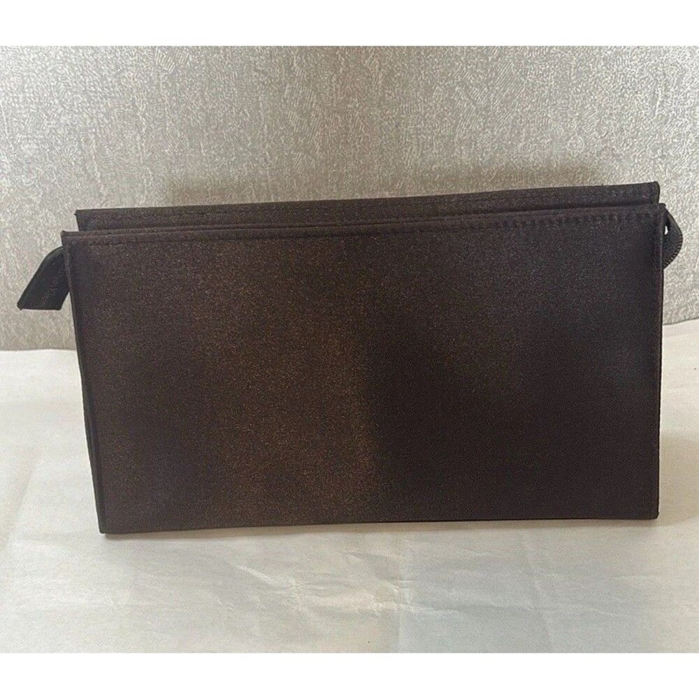 Calvin Klein Brown Cosmetic Bag with Minimalist Design
